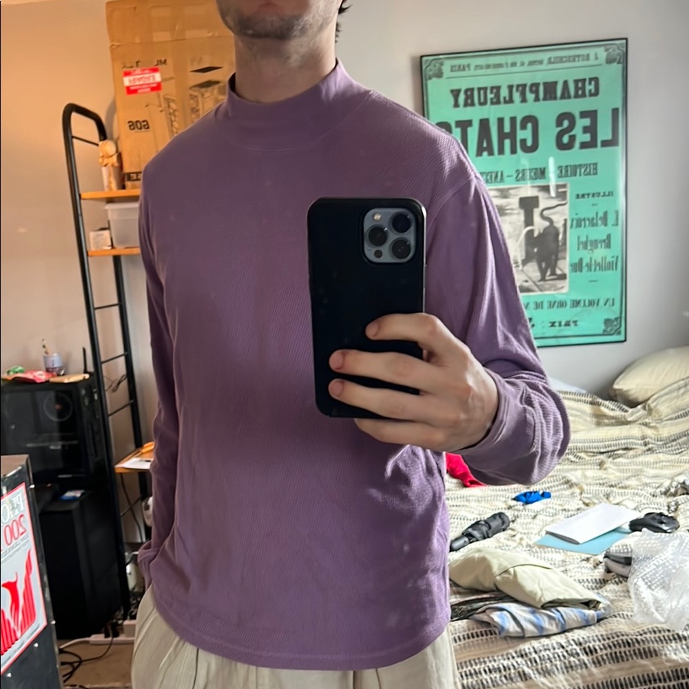 Vintage lavendar mock turtle neck